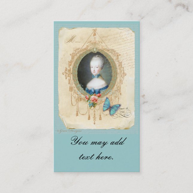 Young Marie Antoinette Business Cards (Front)