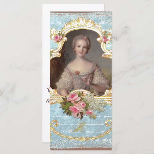 Young Marie Antoinette n Roses Rack Card (Front/Back)