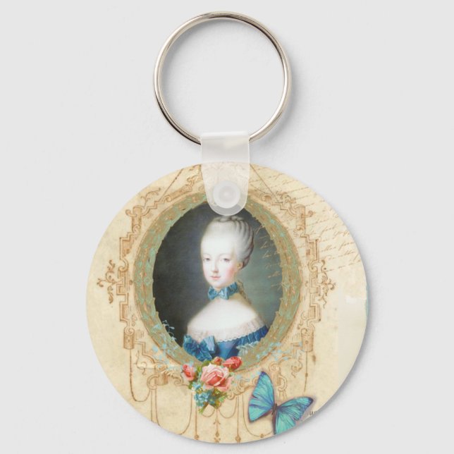 Young Marie Antoinette Ornate Keychain (Front)