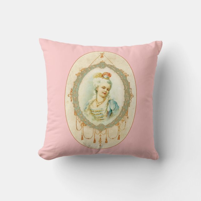 Young Marie Antoinette Portrait Throw Pillow (Front)