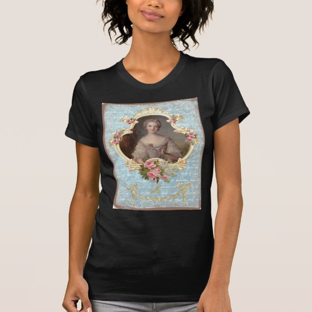 Young Marie Antoinette with Pink Roses T-Shirt (Front)