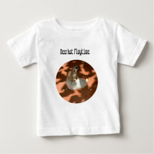 Young Meerkat Siblings Playing, Baby Tshirt