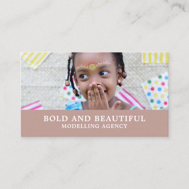 Young Model, Modelling Agency, Model Agent Business Card (Front)