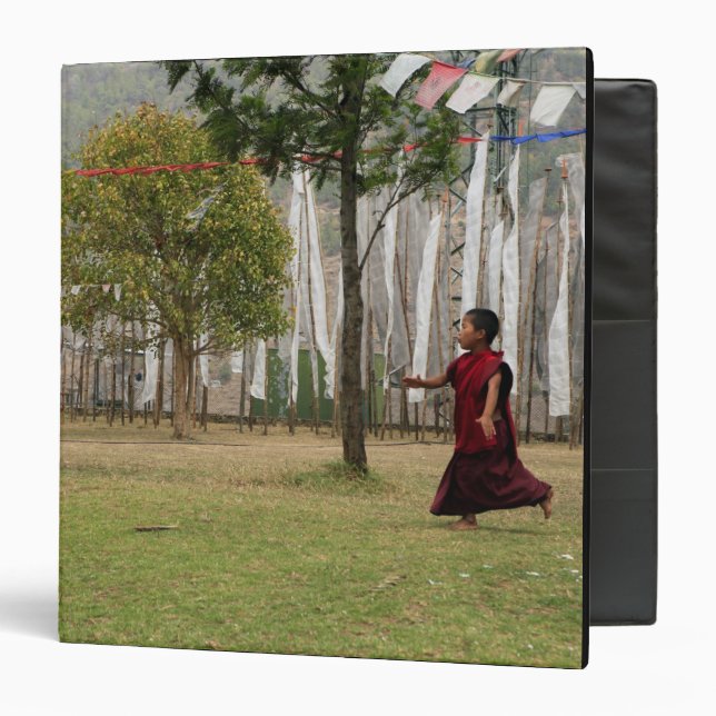 Young monk and prayer flags binder (Front/Inside)