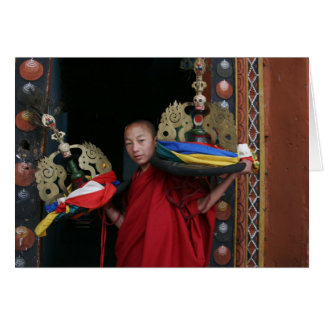 Young Monk with Black Hats Cards