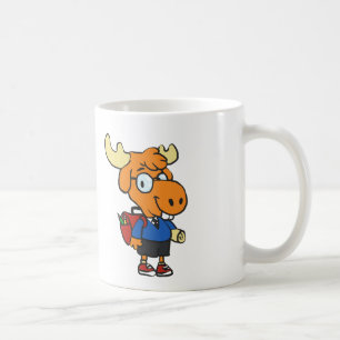 Young Moose with a backpack choose back color Coffee Mug