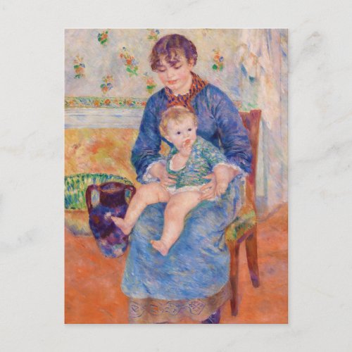 Young Mother And Child By Renoir _ Fine Art Postcard