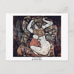 Young Mother By Schiele Egon Postcard
