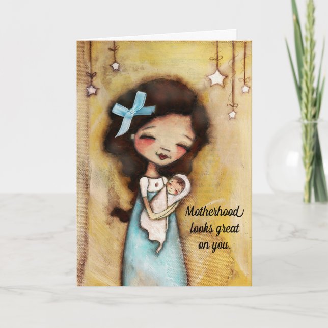 Young Mother - First Mother's Day Card (Front)