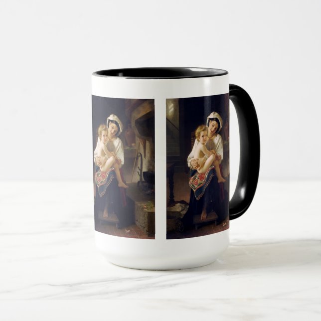 Young Mother Gazing At Her Child Mug (Front Right)