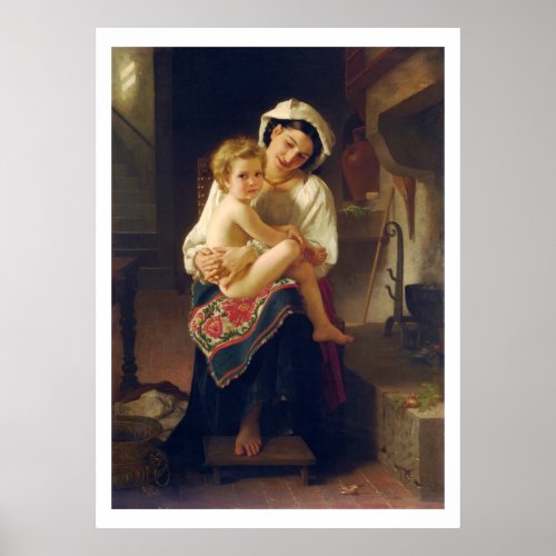 Young Mother Gazing William Adolphe Bouguereau Poster