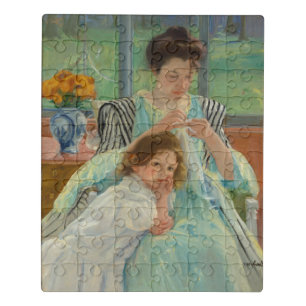 Young Mother Sewing Jigsaw Puzzle