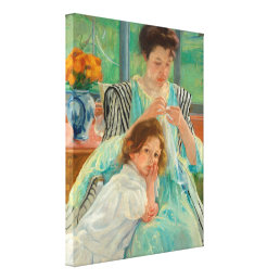 Young Mother Sewing | Mary Cassatt Canvas Print