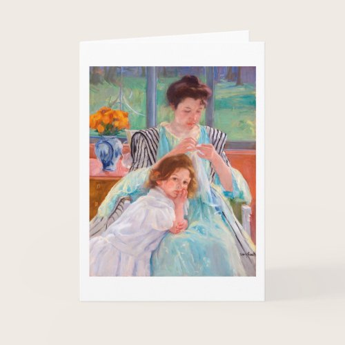 Young Mother Sewing, Mary Cassatt Card