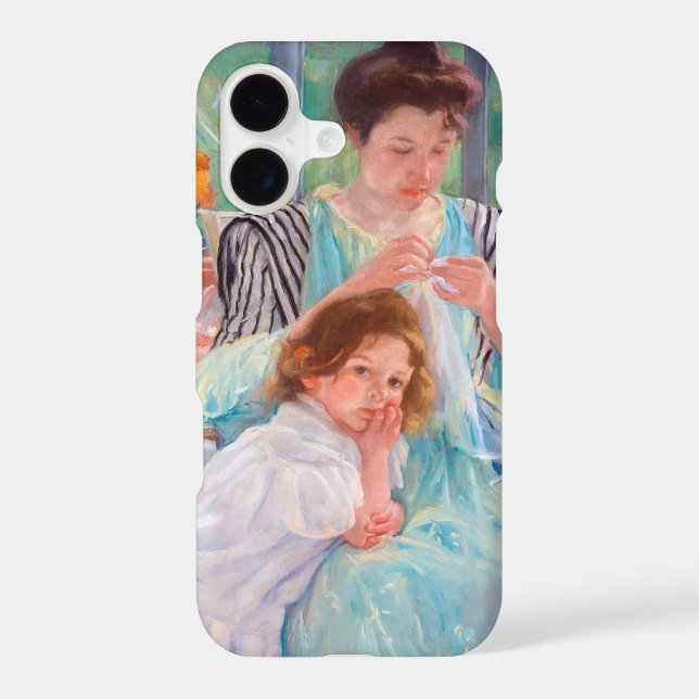 Young Mother Sewing, Mary Cassatt Case-Mate iPhone Case (Back)
