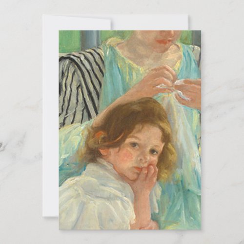 Young Mother Sewing Mary Cassatt Invitation