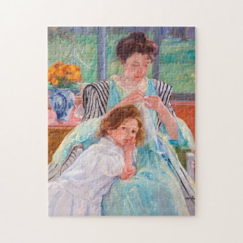 Young Mother Sewing Mary Cassatt Jigsaw Puzzle