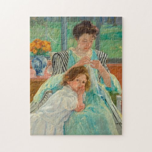 Young Mother Sewing  Mary Cassatt Jigsaw Puzzle
