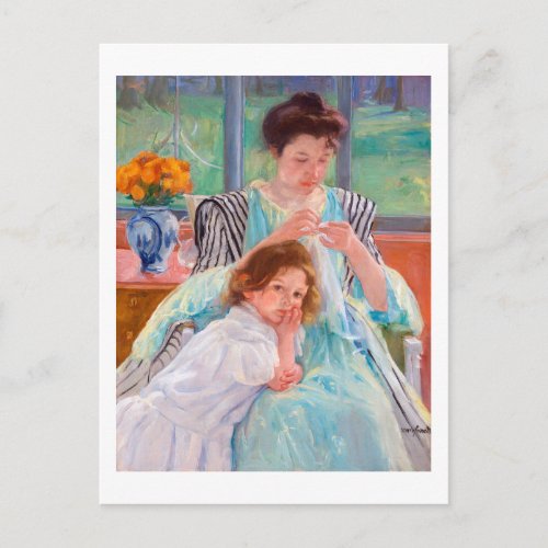 Young Mother Sewing Mary Cassatt Postcard