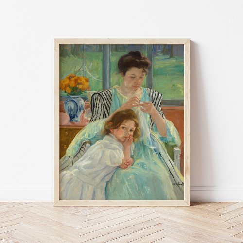 Young Mother Sewing  Mary Cassatt Poster