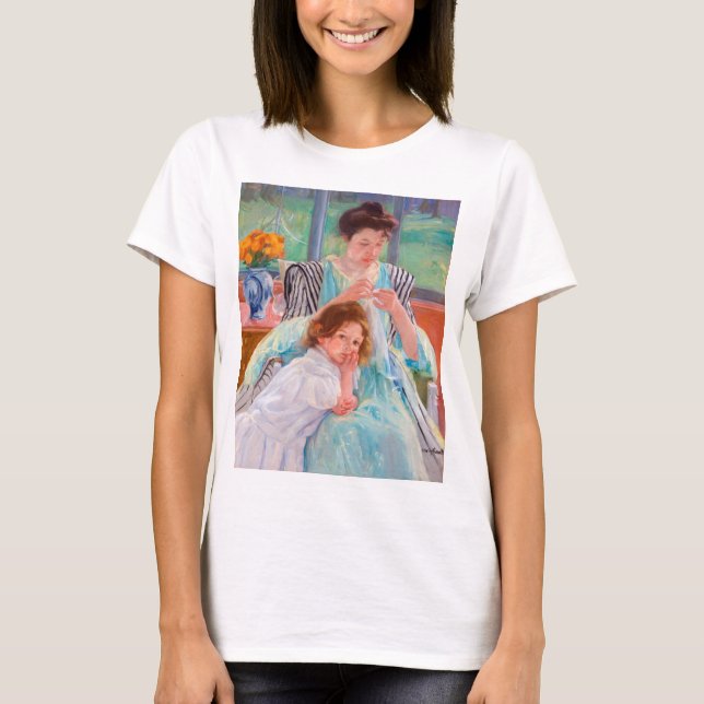 Young Mother Sewing, Mary Cassatt T-Shirt (Front)