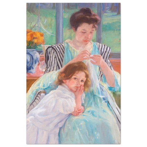 Young Mother Sewing Mary Cassatt Tissue Paper