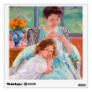 Young Mother Sewing, Mary Cassatt Wall Decal