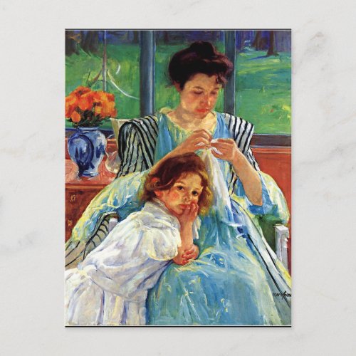 Young Mother vintage fine art painting Postcard