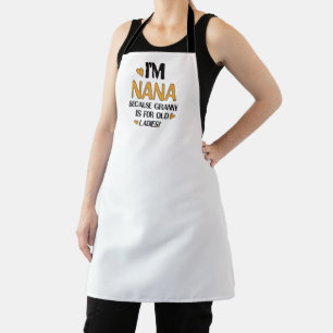 Young Nana Graphic Nana Clipart Design Grandma Art Apron