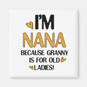 Young Nana Graphic Nana Clipart Design Grandma Art Magnet