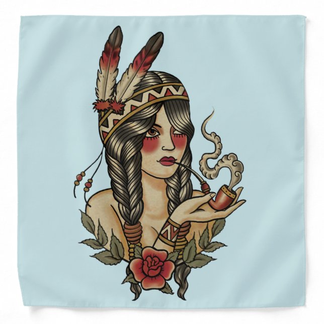 Young native American woman Bandana (Front)
