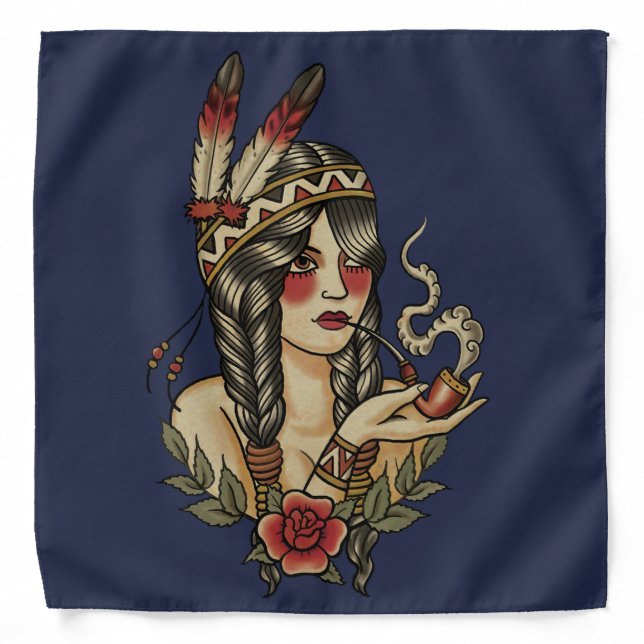 Young native American woman Bandana (Front)