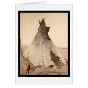 Young Oglala Indian Outside Tipi SD 1891 Cards