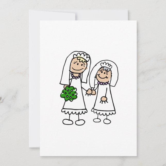 Young & Old Brides Invitation (Front)