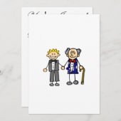 Young Old Gay Wedding Invitation (Front/Back)