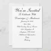 Young Old Gay Wedding Invitation (Back)