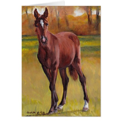 &quot;Young One&quot; Horse Art Greeting Card