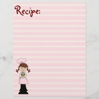 Young Pink Cook Recipe Paper