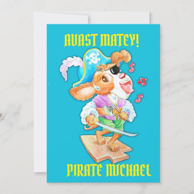 Young Pirate Boys Personalized Birthday Card  (Front)