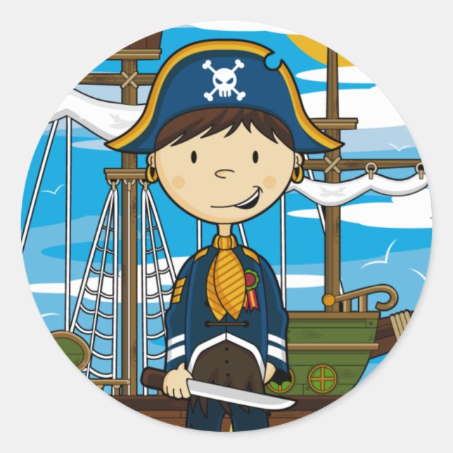 Young Pirate Captain Sticker Sheet (Front)