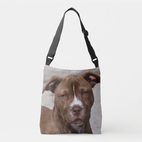 Young Pit Bull Puppy Crossbody Bag