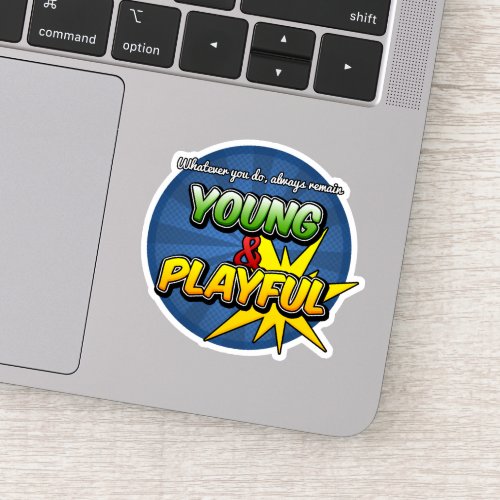 YoungPlayful Comic T_shirt Sticker