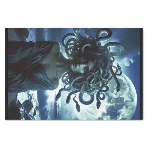 Young Pretty Medusa by the Moon  Ocean Tissue Paper
