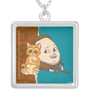 Young Puss & Humpty Silver Plated Necklace by pussinboots at Zazzle