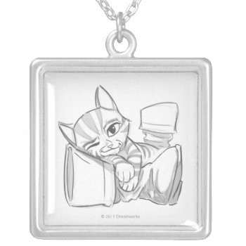 Young Puss In Boots Silver Plated Necklace by pussinboots at Zazzle