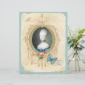 Young Queen Marie Antoinette n Butterfly Print (Standing Front)