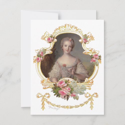 Young Queen Marie Antoinette Pink Roses Cards