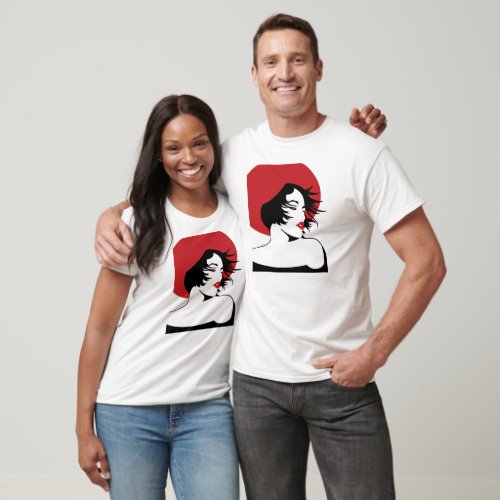 Young red lady girl T_Shirt