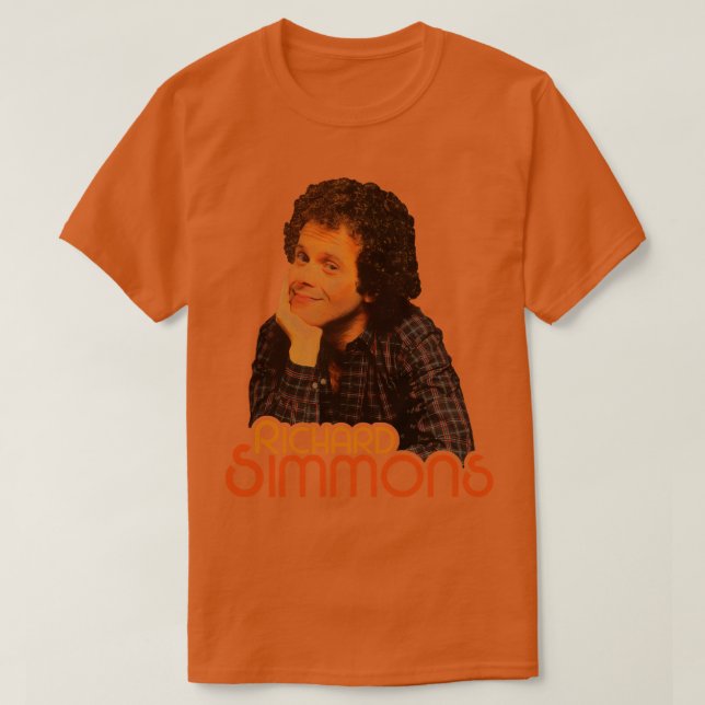 Young Richard Simmons Retro Fitness Icon Design T-Shirt (Design Front)