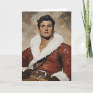 Young Santa - Dashing Portrait of Christmas past Card